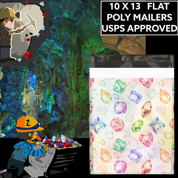 25 10X13 Poly Mailers Gems & Jewels PRICE IS FIRM - Picture 9 of 11